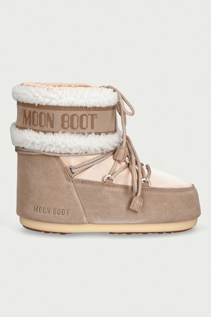 Moon Boot MB ICON LOW PEARLY PLUS stivali da neve da donna 80D1409910.JL01 beige AW26