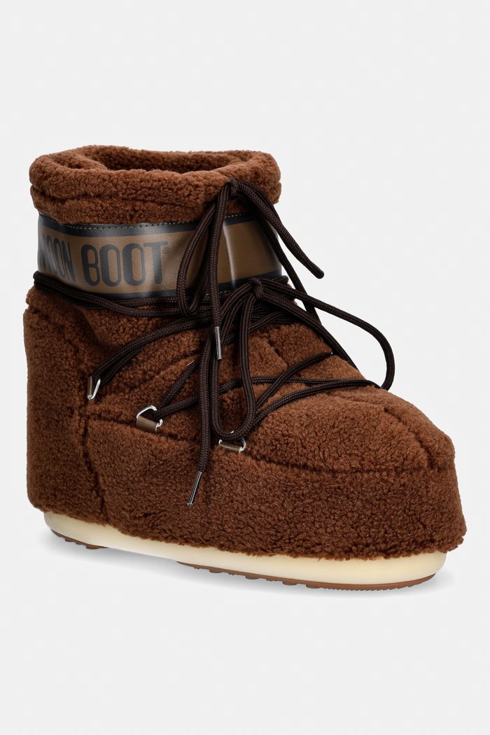 Moon Boot MB ICON LOW FLEECE μπότες χιονιού Γυναικεία καφέ 80D1409700.M004