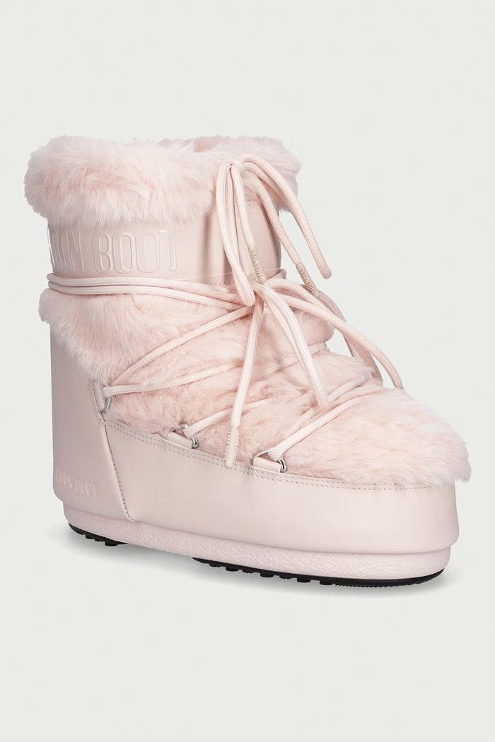Moon Boot MB ICON LOW FAUX FUR μπότες χιονιού Γυναικεία ροζ 80D1409390.J042