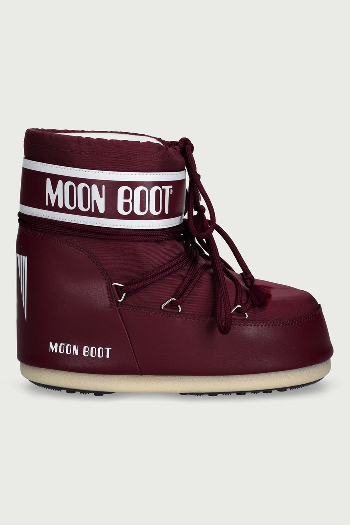 Moon Boot MB ICON LOW NYLON snehule dámske 80D1409340.D013 burgundské AW26