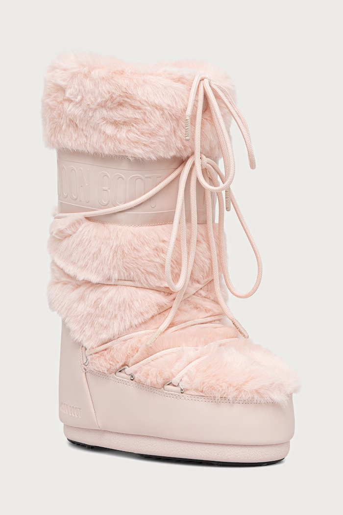 Moon Boot MB ICON FAUX FUR śniegowce damskie różowy 80D1408900.J042