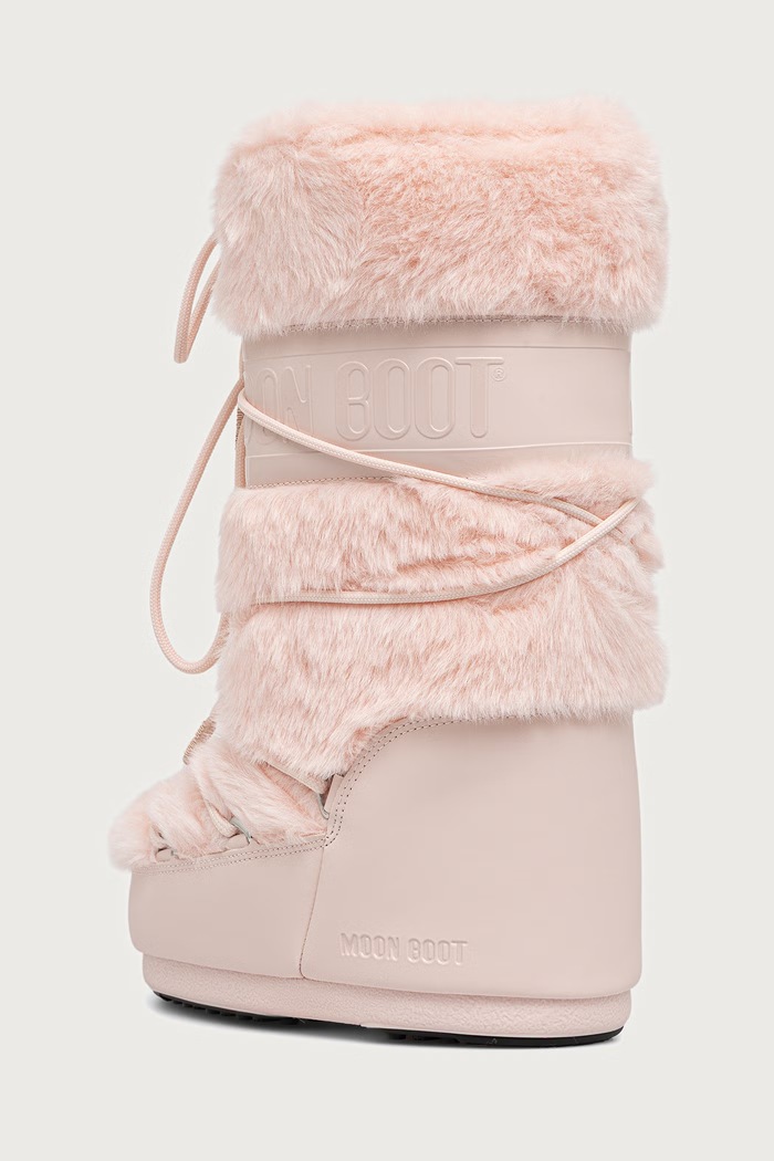 Obuwie Moon Boot MB ICON FAUX FUR śniegowce damskie 80D1408900.J042 różowy