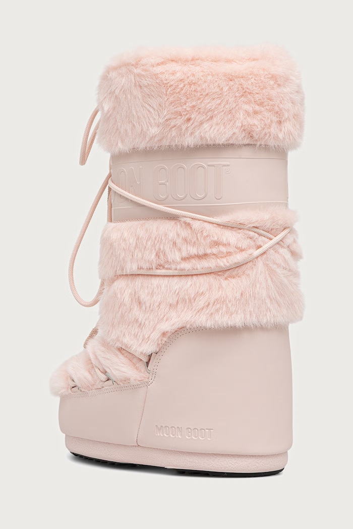 Obuwie Moon Boot MB ICON FAUX FUR śniegowce damskie 80D1408900.J042 różowy