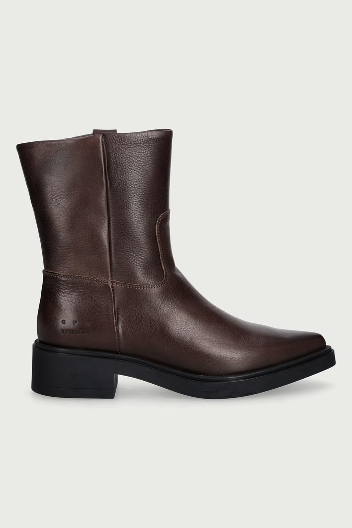 Copenhagen Μπότες μέχρι τον αστράγαλο Γυναικεία grainy leather CPH302.brown καφέ AW26