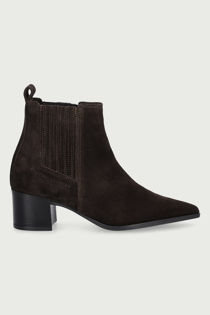 Copenhagen Sztyblety na słupku damskie zamszowe CPH298.choco brązowy AW26