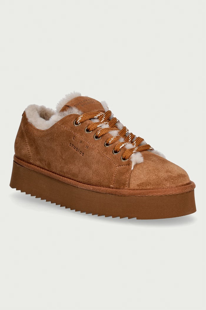 Copenhagen Суеде тъди маратонки дамски от велур кафяв CPH269.brown