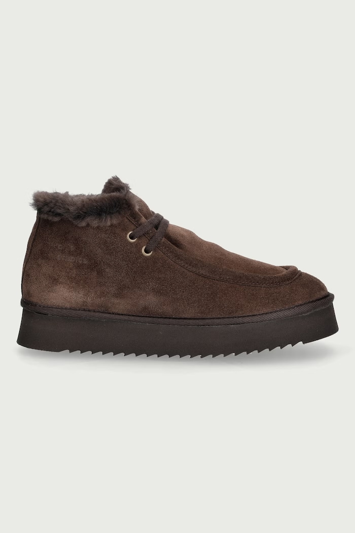 Copenhagen Suede teddy zimske čizme za žene od brušene kože CPH284.choco smeđa AW26