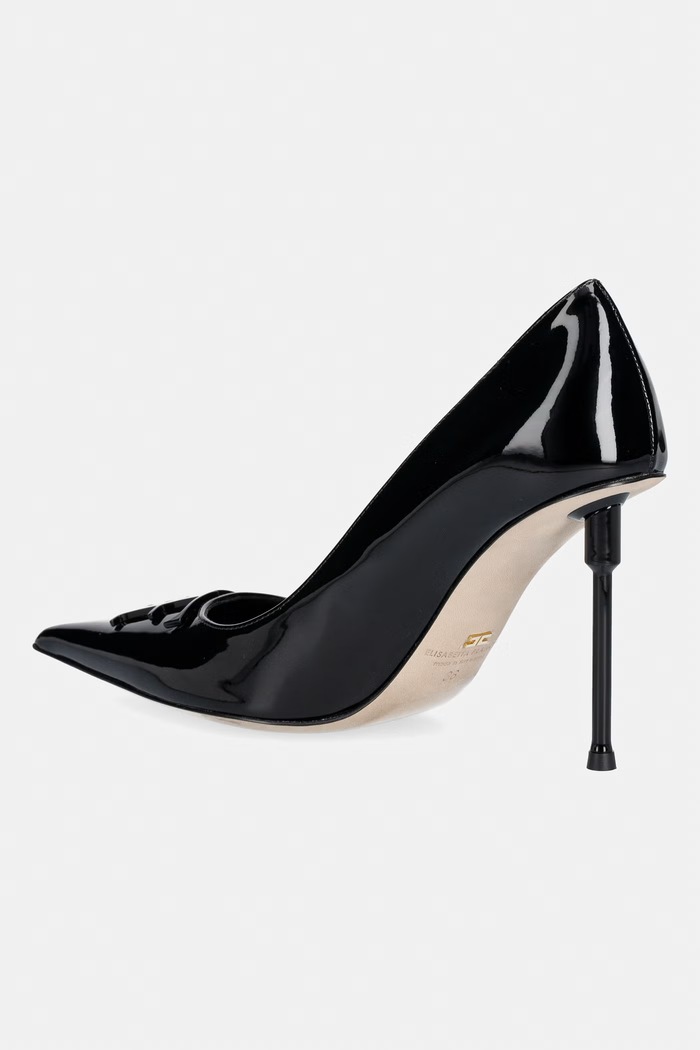 Παπούτσια Elisabetta Franchi στιλέτο δερμάτινο SA34L66E2.110 μαύρο
