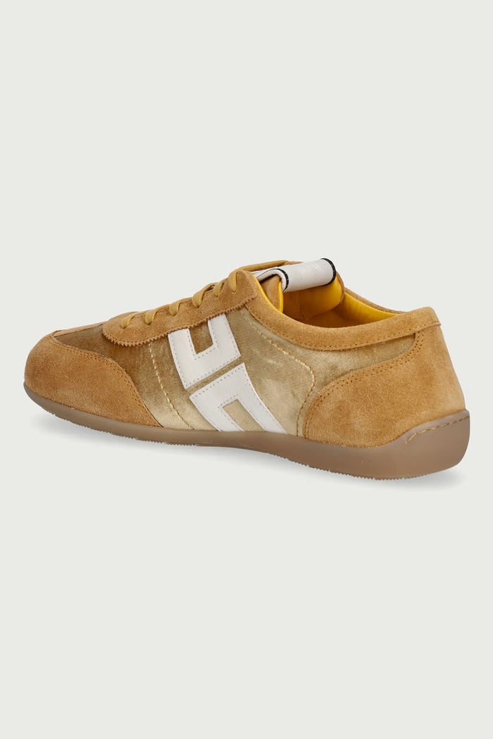 Παπούτσια Elisabetta Franchi Sneakers γυναικεία δερμάτινα SA03G66E2.940 κίτρινο