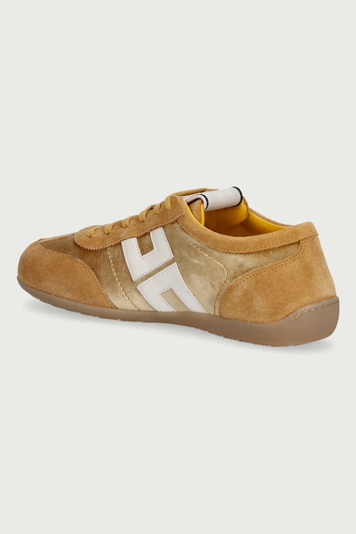 Παπούτσια Elisabetta Franchi Sneakers γυναικεία δερμάτινα SA03G66E2.940 κίτρινο