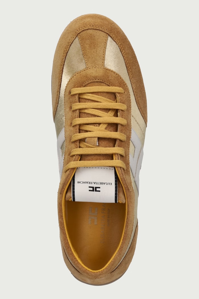 Sneakers γυναικεία δερμάτινα Elisabetta Franchi SA03G66E2.940 κίτρινο