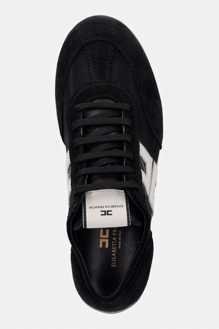 Elisabetta Franchi sneakers γυναικεία σουέτ μαύρο SA01G66E2.110