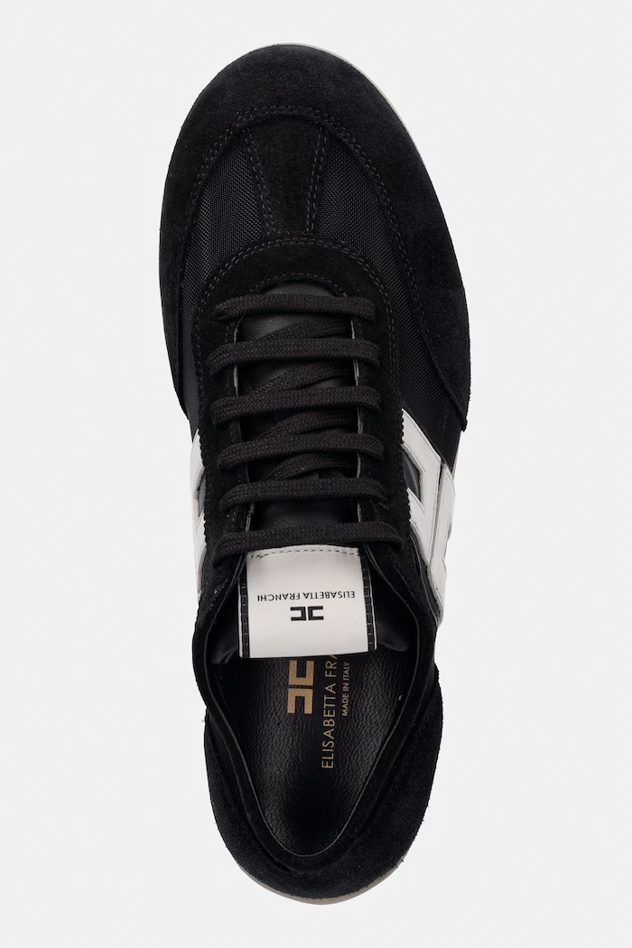 Elisabetta Franchi sneakers γυναικεία σουέτ μαύρο SA01G66E2.110