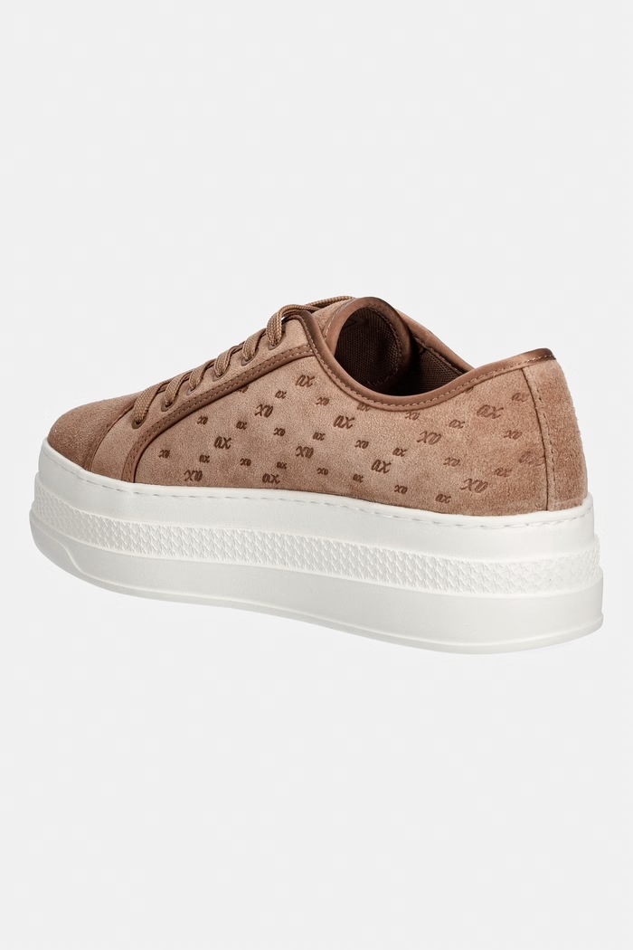 Obuwie Armani Exchange sneakersy damskie zamszowe XW003070.AF27079.U6120 brązowy