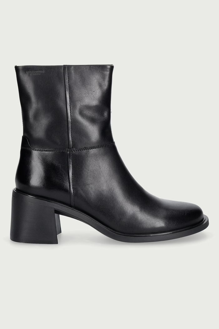 Vagabond Shoemakers Botki na niskim obcasie damskie skórzane VEGA 6251.001.20 czarny AW26