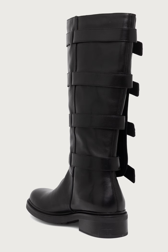 Обувки Vagabond Shoemakers Ботуши под коляното дамски от кожа KARLIE 6215.001.20 черен
