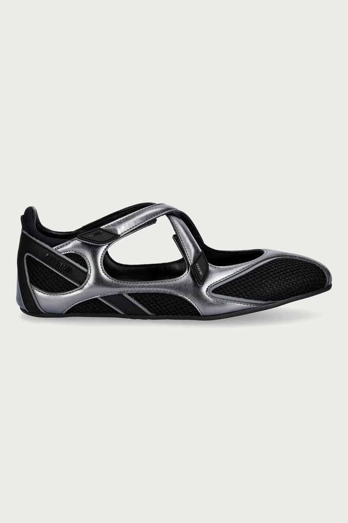 The Attico Floor01 ballerine 250WSH00871MIX024AA nero AW26