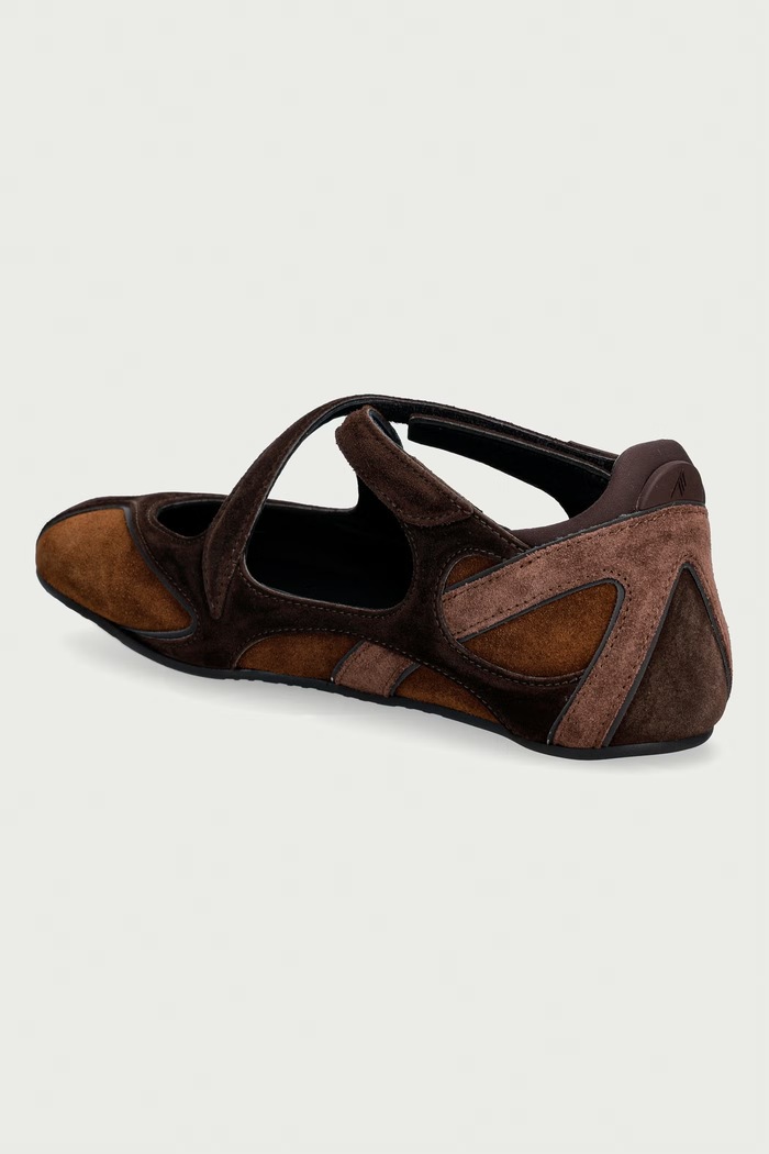Scarpe The Attico Floor01 ballerine in scamoscio 261WSH00871LBT040AA marrone