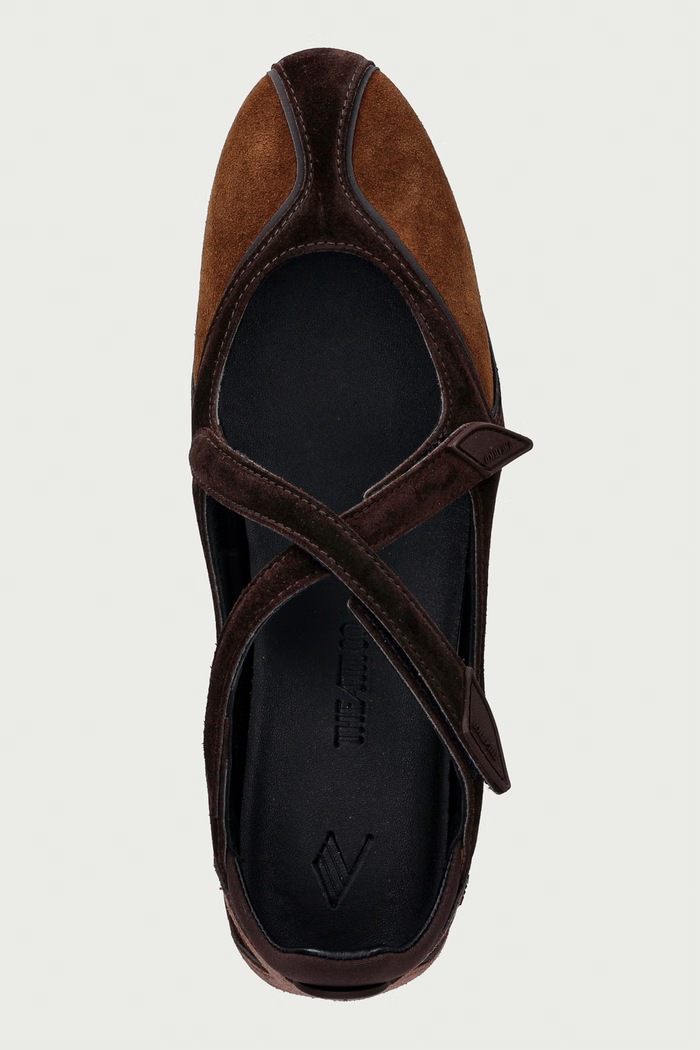 The Attico Floor01 ballerine in scamoscio marrone 261WSH00871LBT040AA