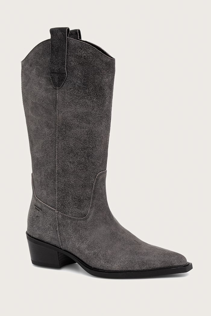 Vagabond Shoemakers kowbojki na słupku damskie skórzane KELSEY szary 6110.007.21