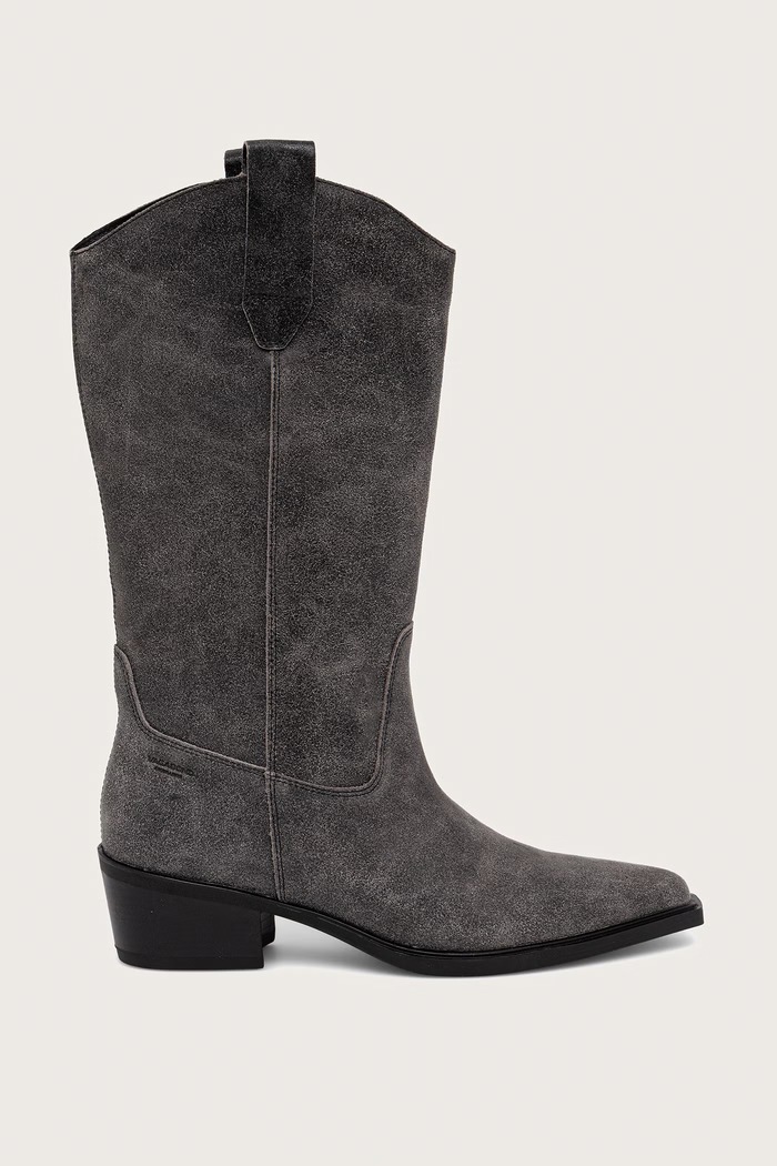 Vagabond Shoemakers kowbojki na słupku damskie skórzane KELSEY 6110.007.21 szary AW26