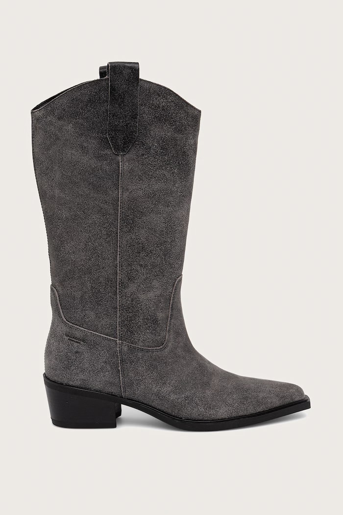 Vagabond Shoemakers kowbojki na słupku damskie skórzane KELSEY 6110.007.21 szary AW26