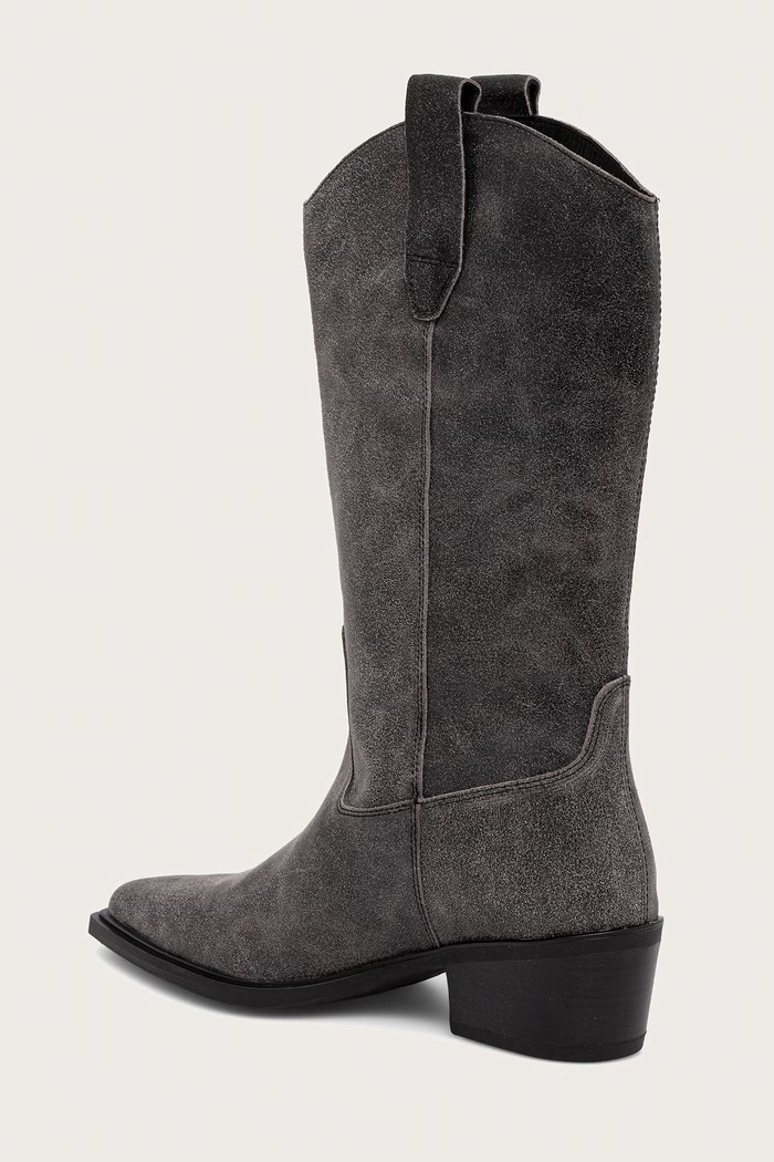 Obuwie Vagabond Shoemakers kowbojki na słupku damskie skórzane KELSEY 6110.007.21 szary