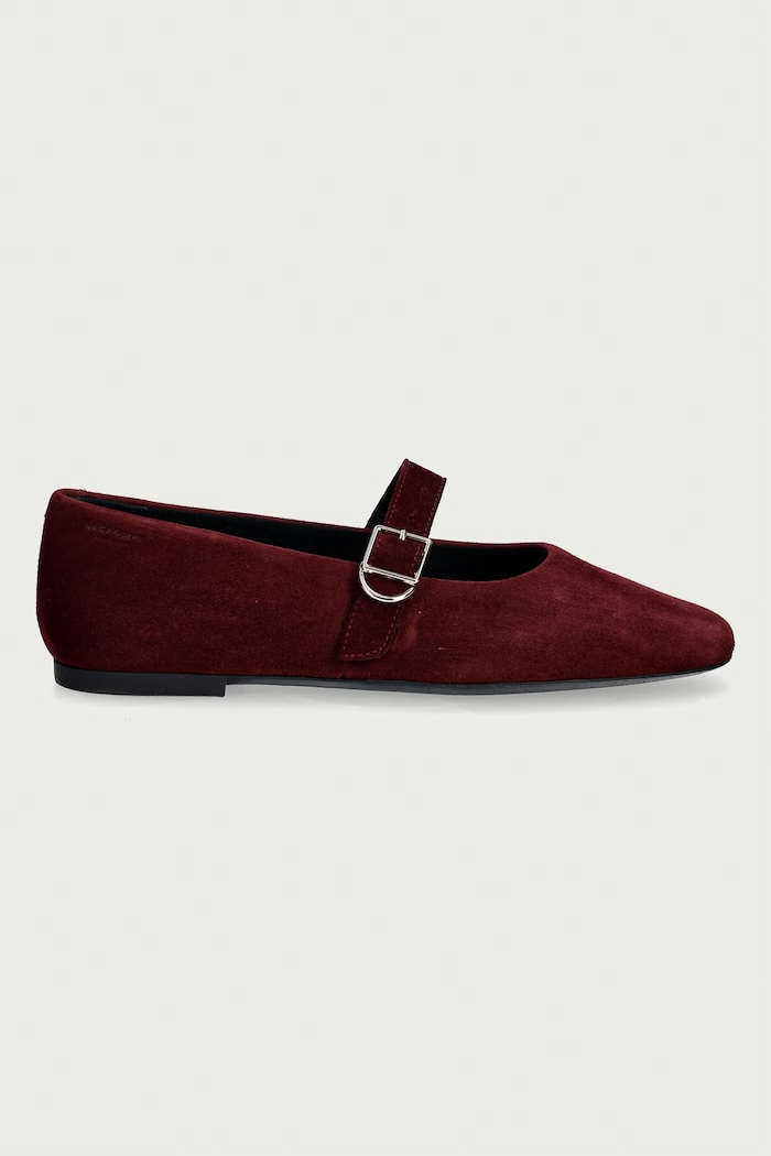 Vagabond Shoemakers Balerini din piele întoarsă JOLIN 5608.040.38 burgundia AW26