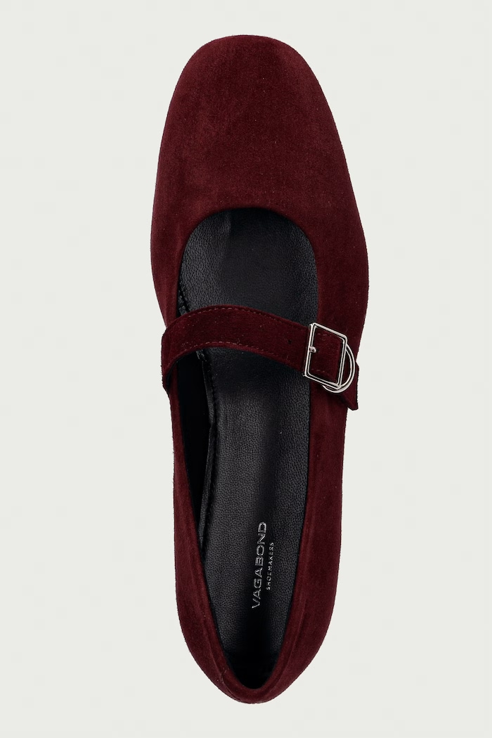Balerini din piele întoarsă JOLIN Vagabond Shoemakers 5608.040.38 burgundia