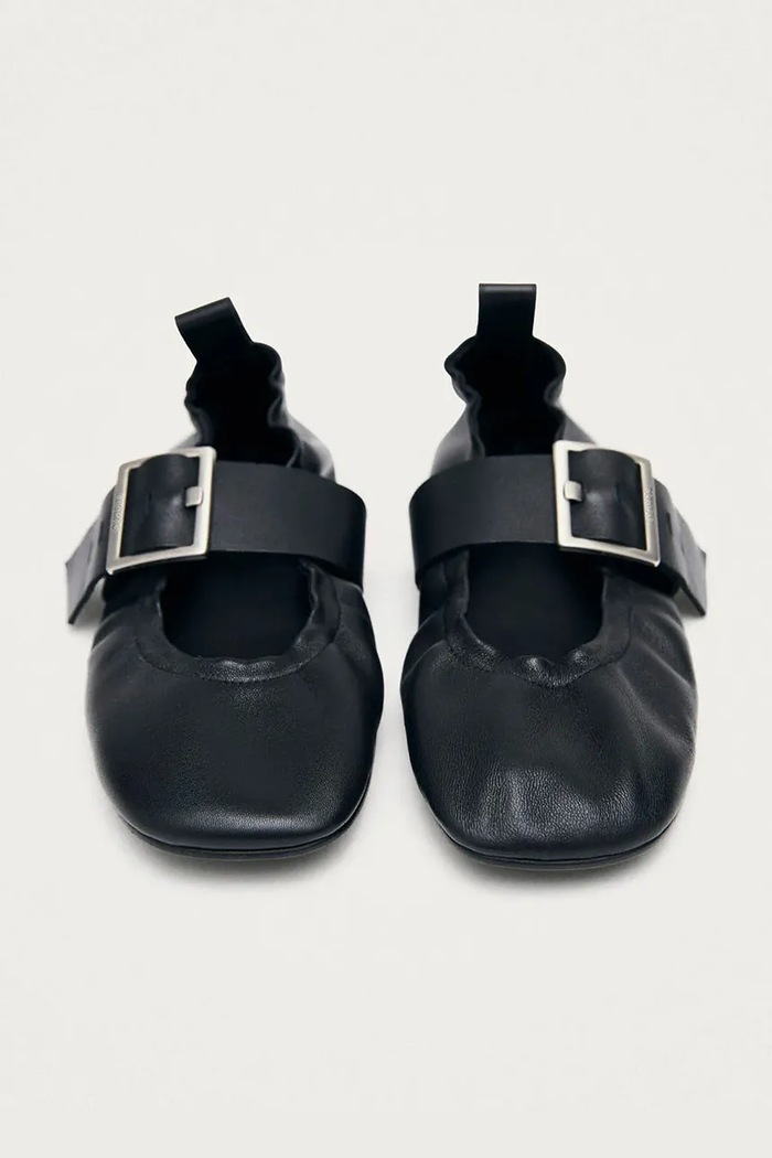 Alohas μπαλαρίνες δερμάτινες Sarea S101329.01 μαύρο AW26