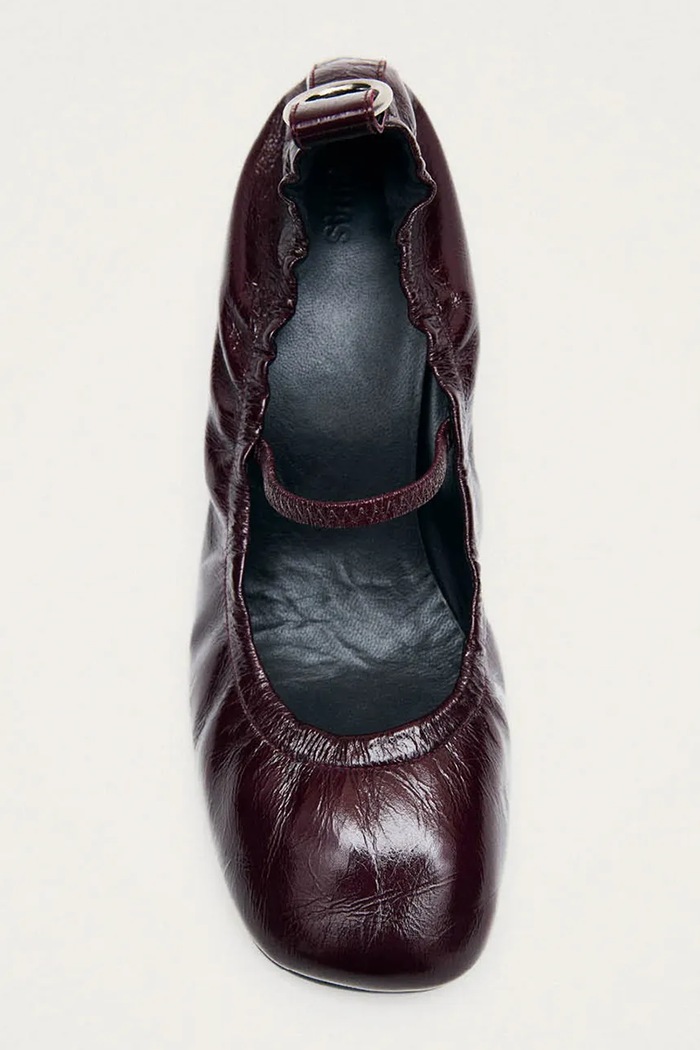 Alohas cipele s potpeticom s debelom potpeticom od kože Rhiane S101442.01 bordo AW26