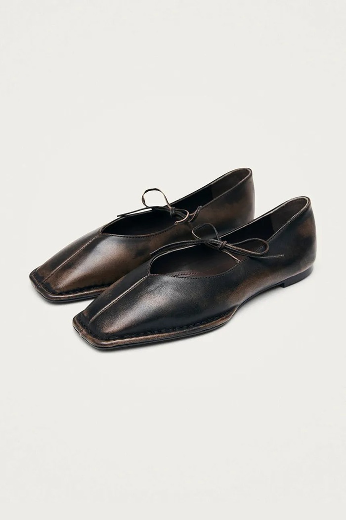 Alohas balerinke od kože Sway S101277.01 smeđa AW26