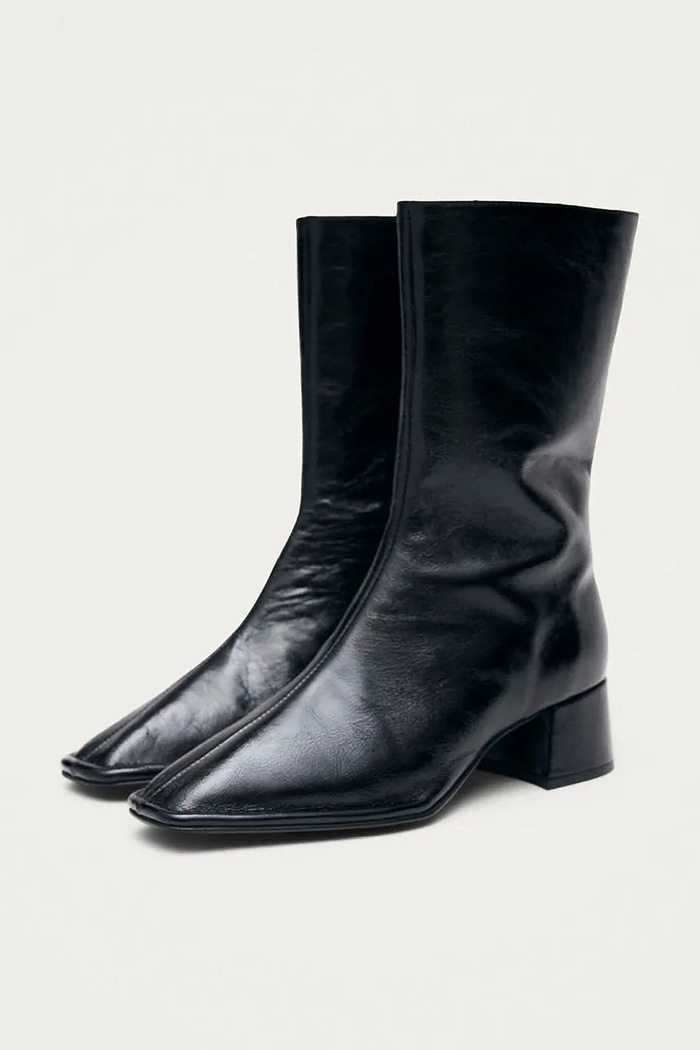 Alohas Botki damskie skórzane Berlin S100989.01 czarny AW26