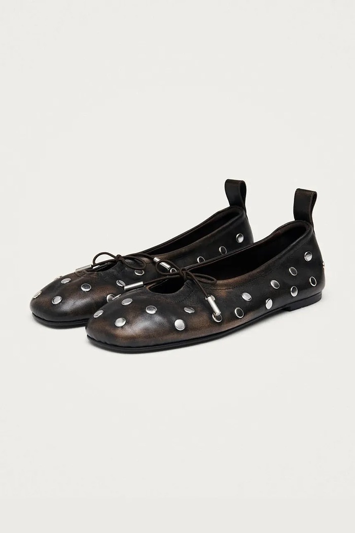 Alohas baleríny kožené Rosalind S101435.01 hnědá AW26