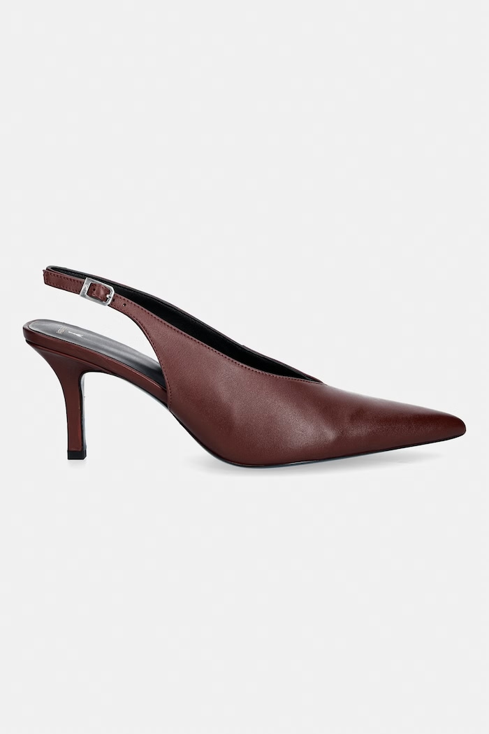 Patrizia Pepe Szpilki skórzane 8Z0107.L048.B861 brązowy AW26