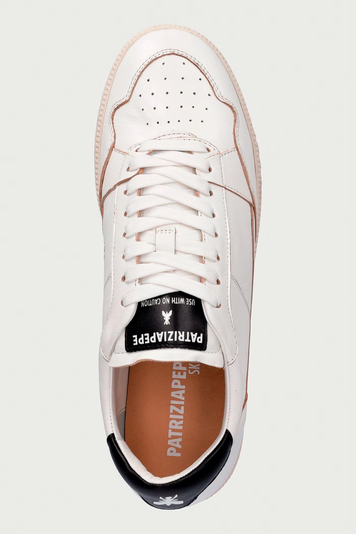 Patrizia Pepe sneakersy damskie skórzane biały 8Z0068.L151.X1UM