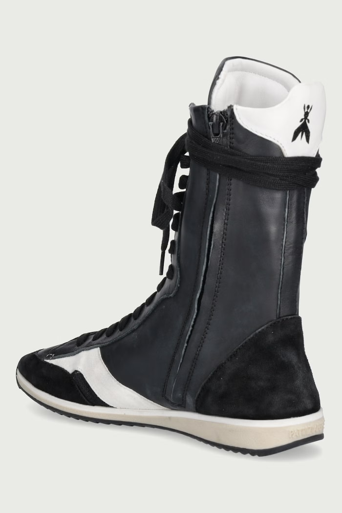 Obuwie Patrizia Pepe Sneakersy damskie skórzane 8Y0033.V038.X2BD czarny