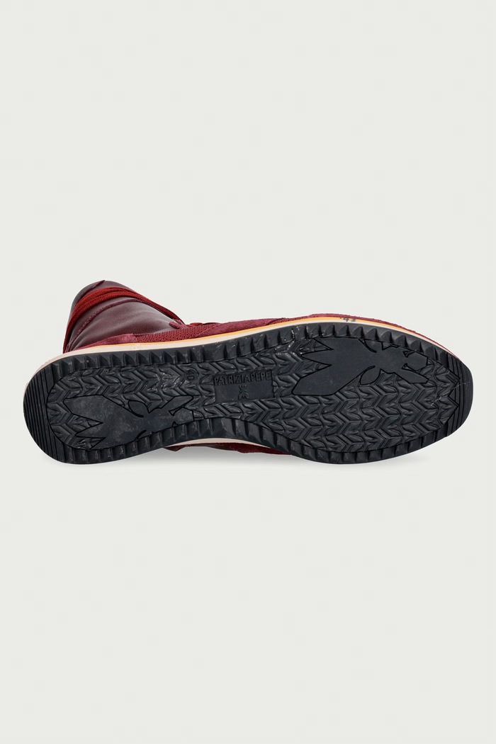 Patrizia Pepe sneakersy damskie skórzane 8Y0033.V038.FH03 bordowy
