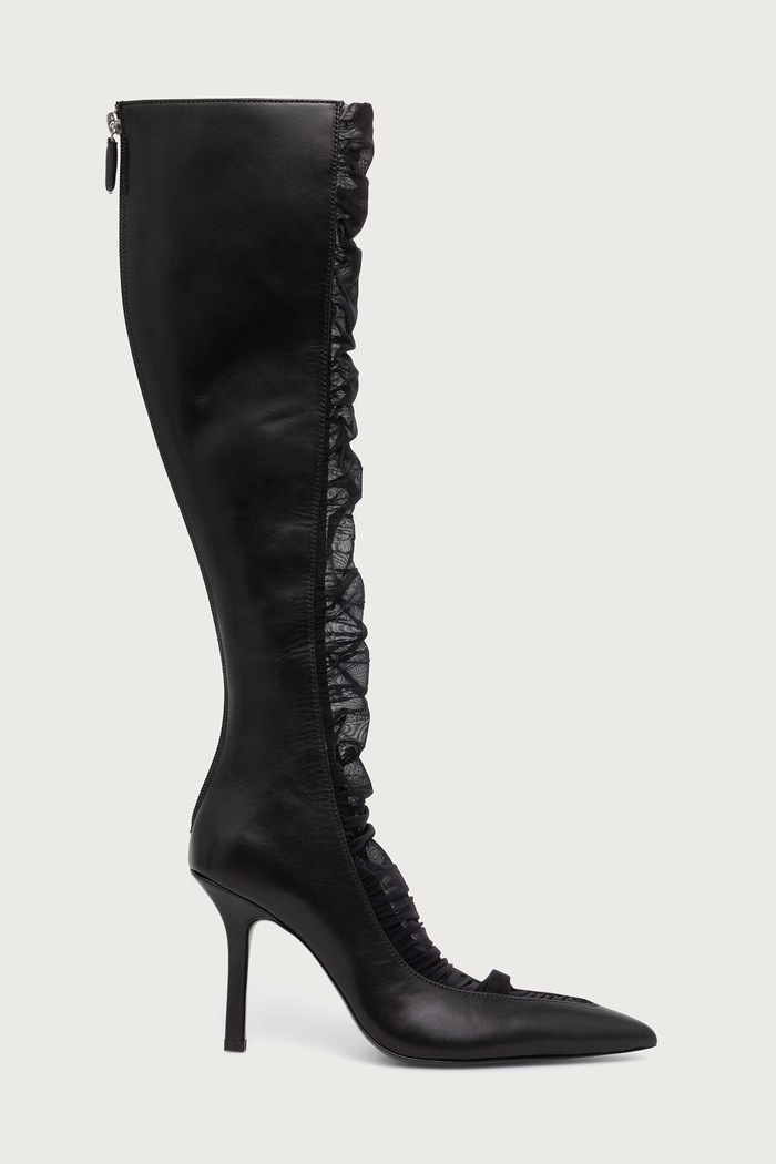 Patrizia Pepe Kozaki na szpilce damskie 8Y0031.V038.K103 czarny AW26