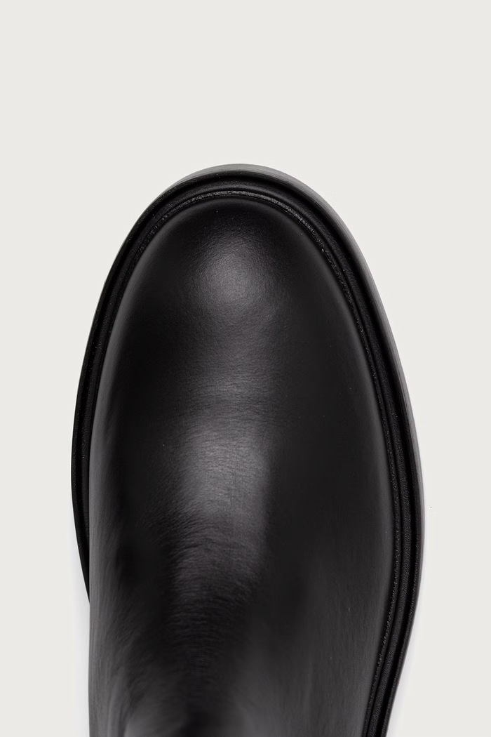 Kozaki damskie skórzane CONC WELT HIGH BOOT LTH Calvin Klein HW0HW032130GJ czarny