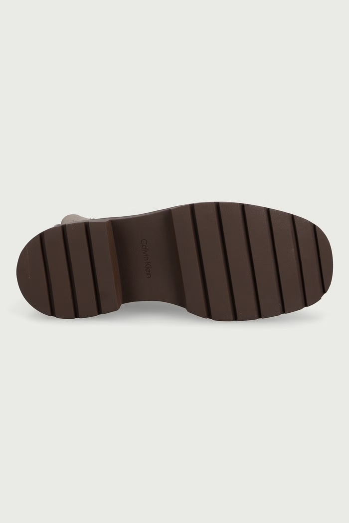 Chelsea čižmy na platforme dámske semišové CHUNKY CHELSEA BOOT SUE EM Calvin Klein béžová HW0HW032030JC