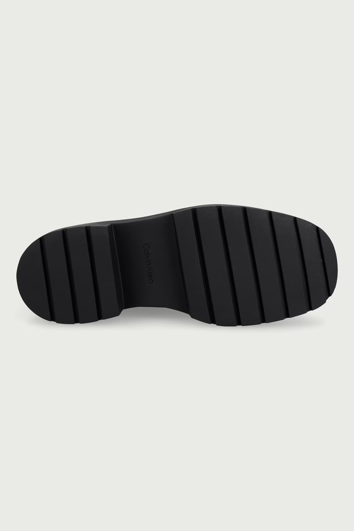 Kotníkové Chelsea boty na platformě dámské semišové CHUNKY CHELSEA BOOT SUE EM Calvin Klein hnědá HW0HW0320309S