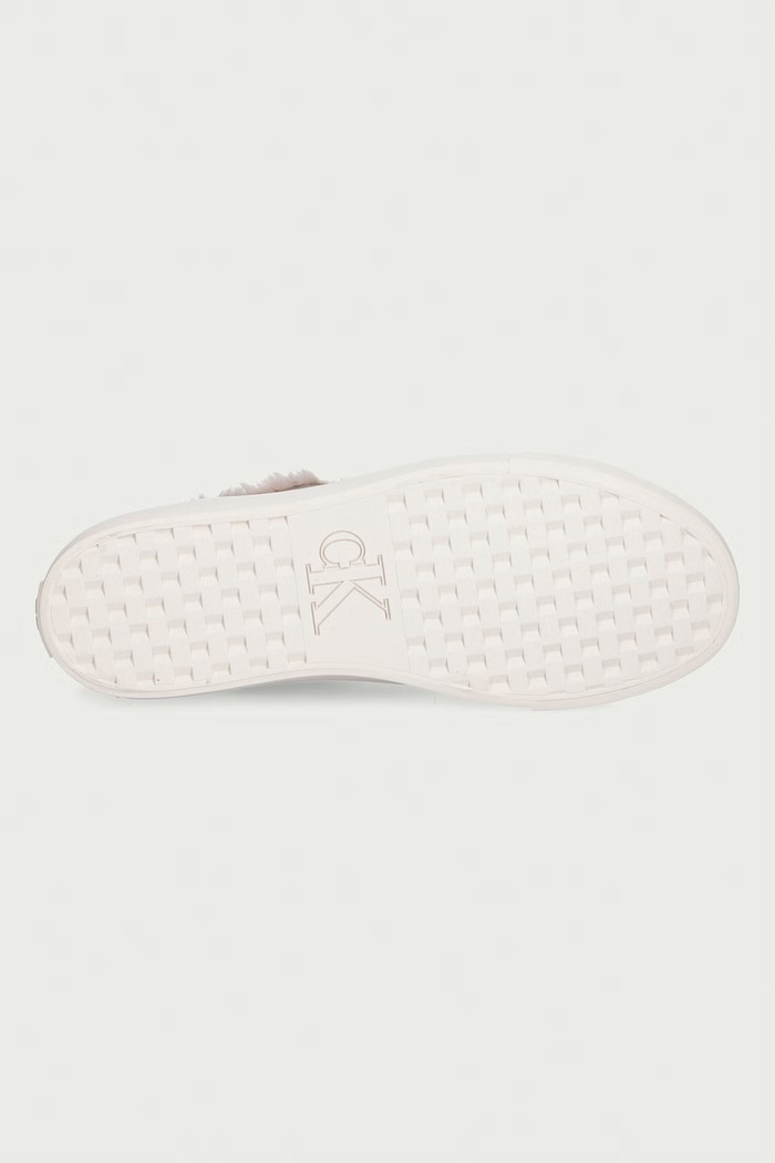 VULC FLATF LACEUP LTH FUR sneakers Γυναικεία Calvin Klein μπεζ HW0HW03235PBO