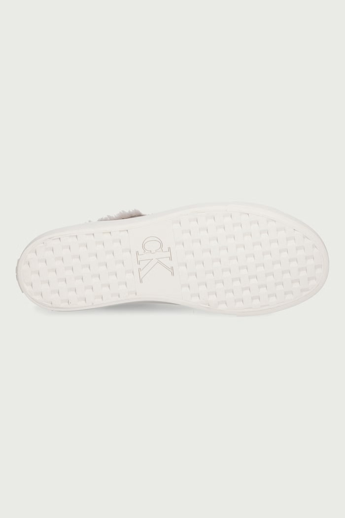 VULC FLATF LACEUP LTH FUR sneakersy damskie Calvin Klein beżowy HW0HW03235PBO