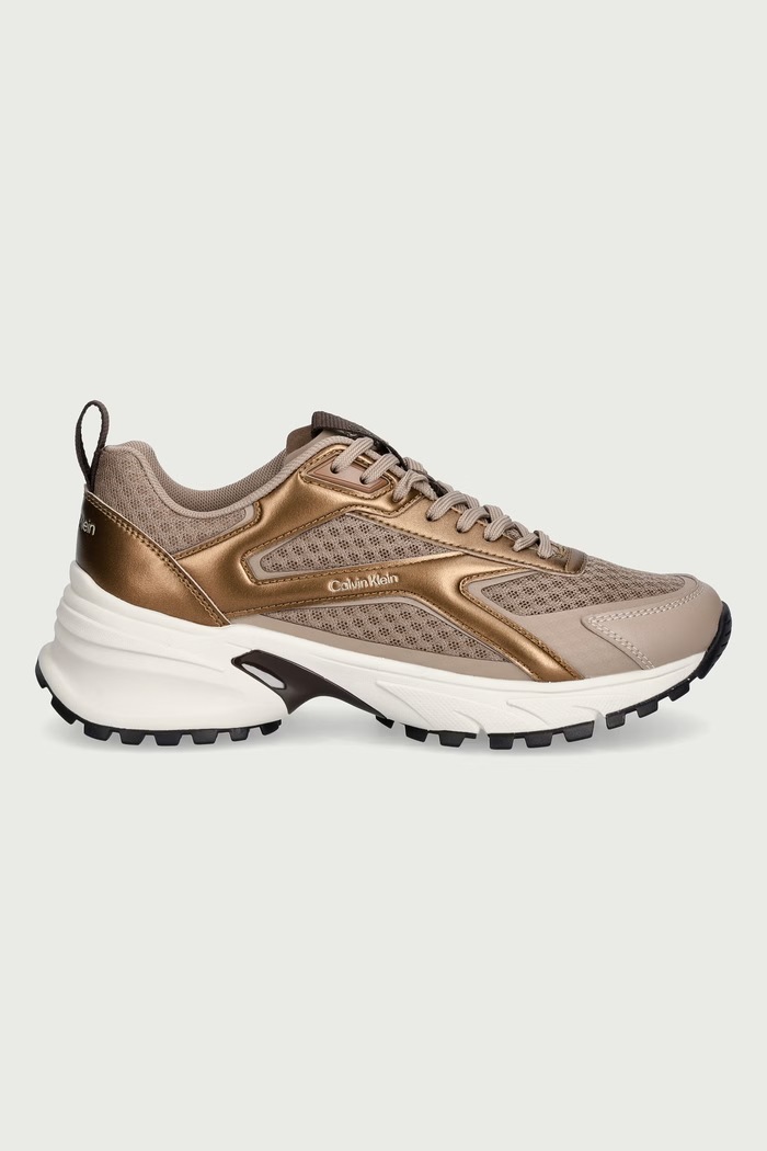 Calvin Klein HIKE RUN CKSTRIPE MESH MET sneakers Γυναικεία HW0HW031400Z3 μπεζ AW26