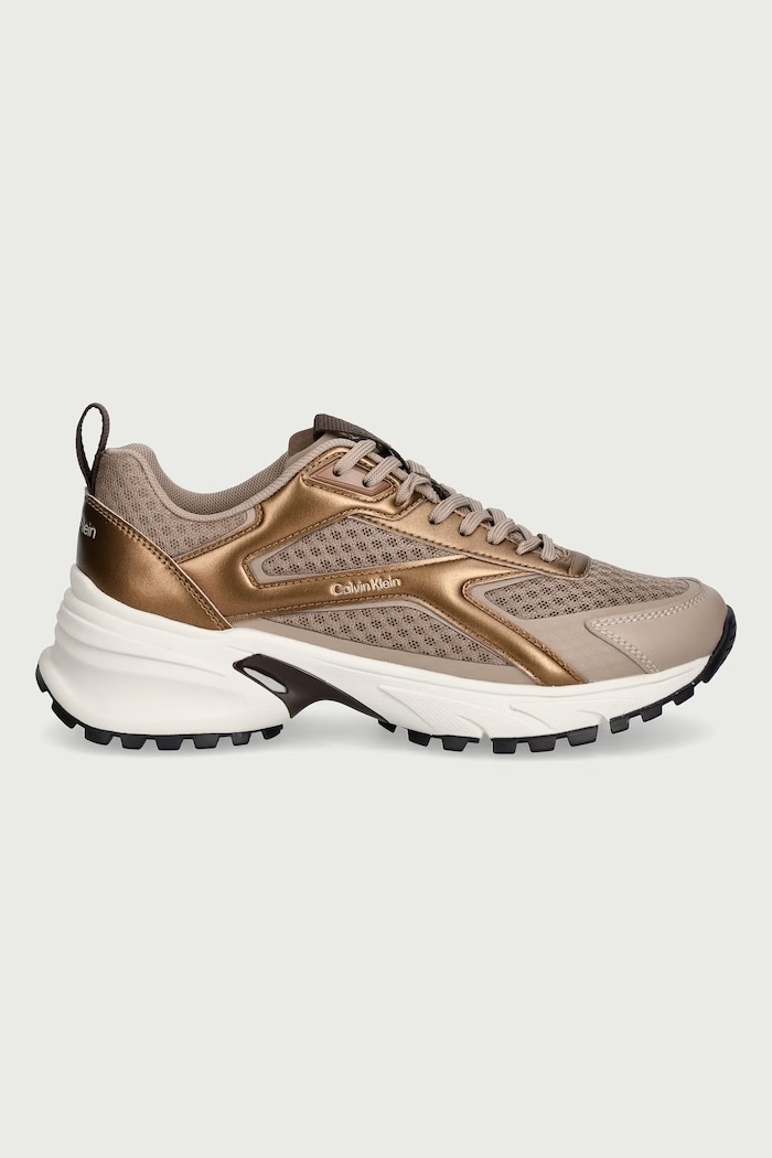 Calvin Klein HIKE RUN CKSTRIPE MESH MET sneakers pentru femei HW0HW031400Z3 bej AW26