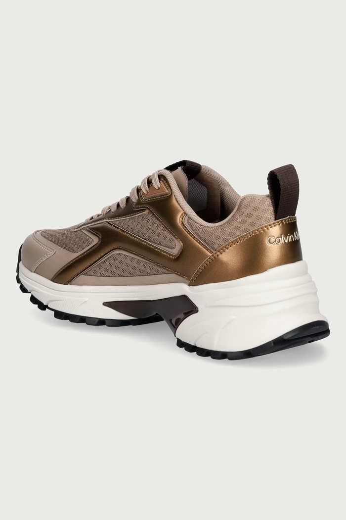 Παπούτσια Calvin Klein HIKE RUN CKSTRIPE MESH MET sneakers Γυναικεία HW0HW031400Z3 μπεζ