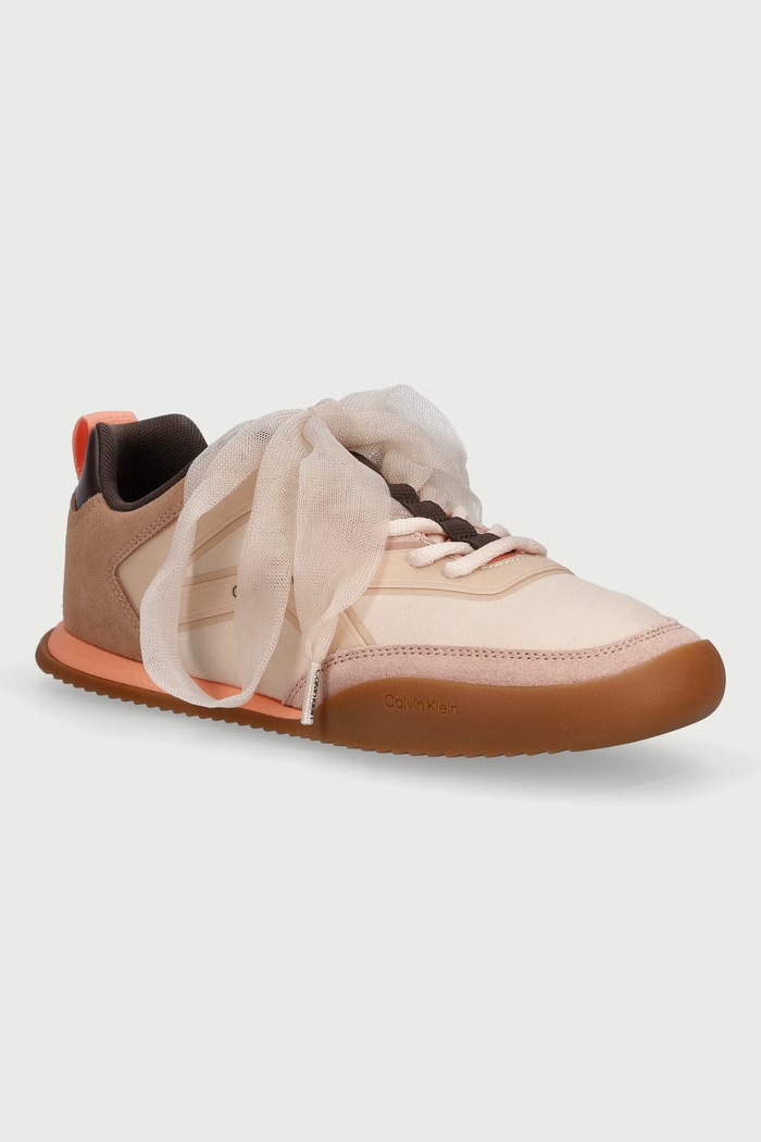 Calvin Klein LOW PRO RUN LU SUE JELLY LACES sneakers Γυναικεία μπεζ HW0HW032470J9
