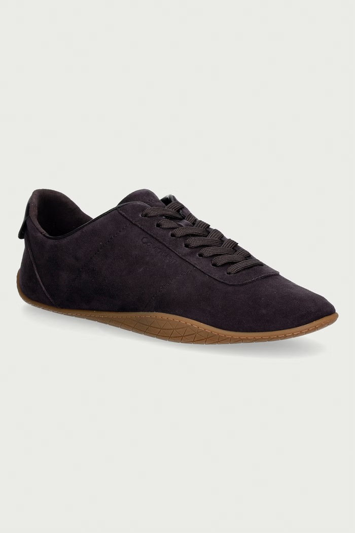 Calvin Klein BALLET SNEAKER LACEUP LTH-SUE sneakersy damskie zamszowe fioletowy HW0HW0326309Z