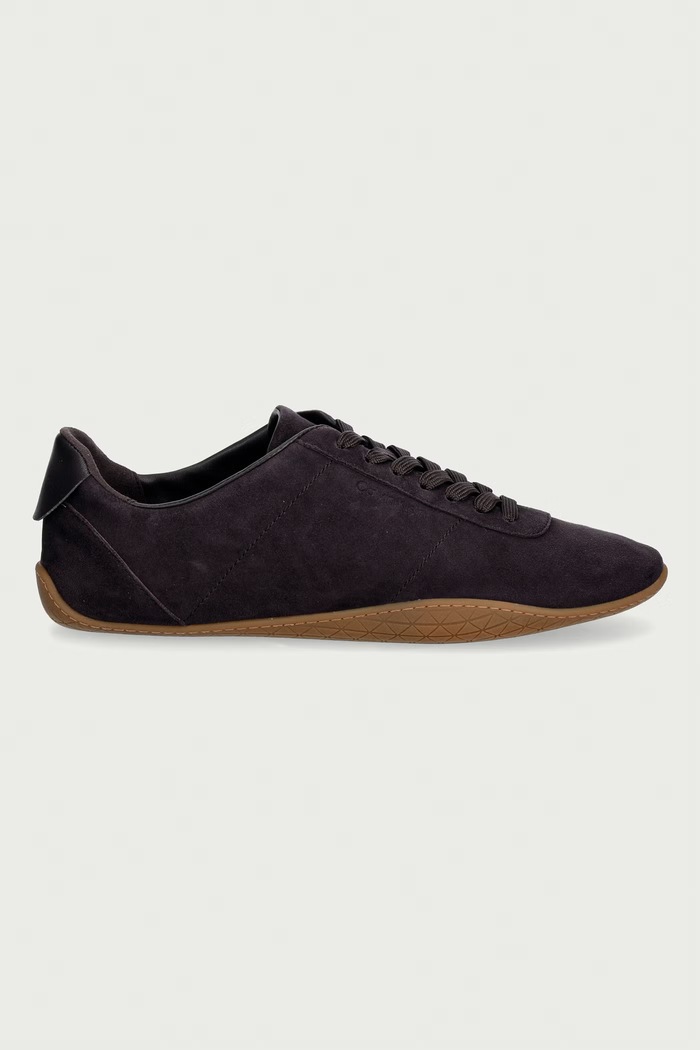 Calvin Klein BALLET SNEAKER LACEUP LTH-SUE маратонки дамски от велур HW0HW0326309Z кафяв AW26